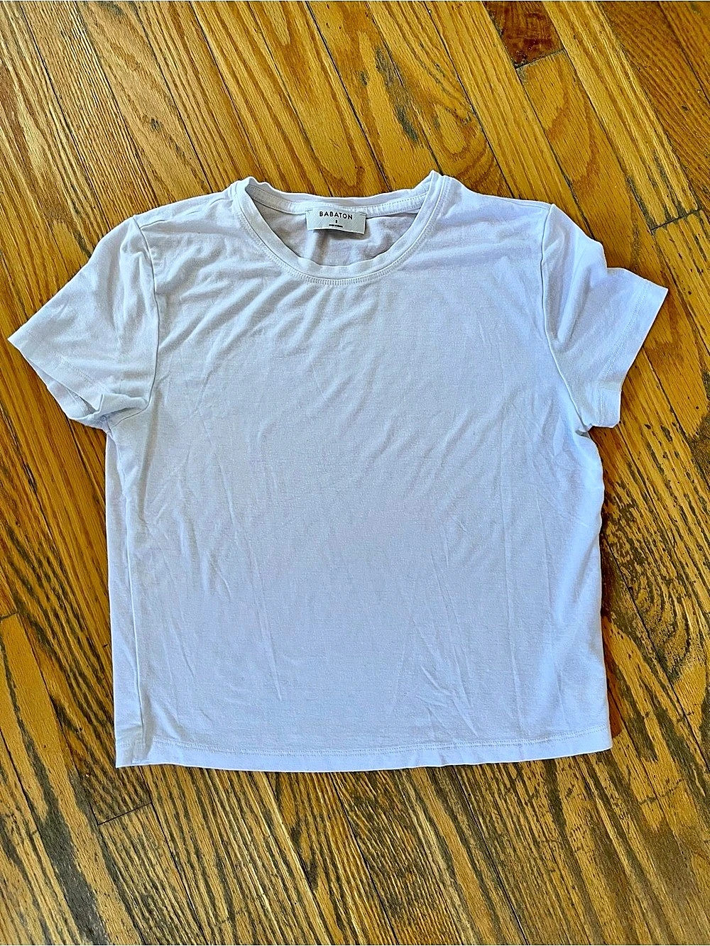 Babaton White Short Sleeve T-Shirt
